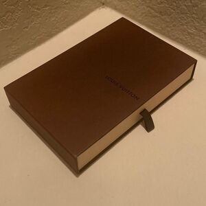 Louis Vuitton Drawer Gift Box With Leather Pull Tab Brown Luxury Storage Decor